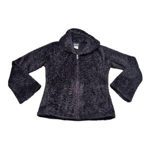 Patagonia Women’s Purple Curly Q Full Zip Shawl Neck Jacket Coat Size Medium